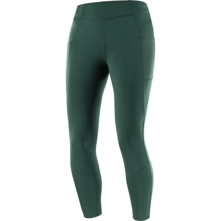 Green Salomon Cross Run 25'' Women's Running Tights | IE HS9023